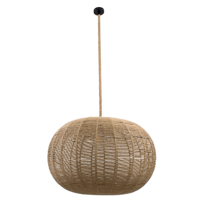 GLOBOSTAR® MANDALA 00732 Boho Κρεμαστό Φωτιστικό Οροφής με Ντουί 1 x E27 AC 220-240V IP20 - Μπεζ - Μ80 x Π80 x Υ60cm