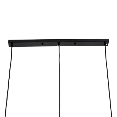 GLOBOSTAR® MONROE 00954 Μοντέρνο Κρεμαστό Φωτιστικό Οροφής με Ντουί 3 x E27 AC 220-240V IP20 - Μαύρο & Λευκό - Μ74 x Π25 x Υ50cm