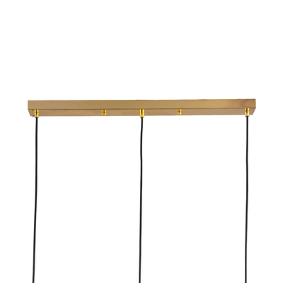 GLOBOSTAR® MONROE 00955 Μοντέρνο Κρεμαστό Φωτιστικό Οροφής με Ντουί 3 x E27 AC 220-240V IP20 - Χρυσό & Λευκό - Μ74 x Π25 x Υ50cm