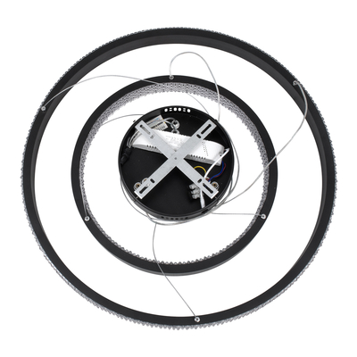 GLOBOSTAR® DIAMOND DUO 61150 Μοντέρνο Κρεμαστό Φωτιστικό Οροφής LED 75W 8743lm 360° AC 220-240V IP20 Ρυθμιζόμενο Λευκό CCT με Χειριστήριο από 2700K έως 6000K Dimmable - Lumileds SMD Chip - Μαυρό Ματ - Μ60 x Π60 x Υ60cm - 3 Χρόνια Εγγύηση