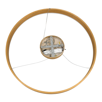 GLOBOSTAR® VENOM 61181 Μοντέρνο Κρεμαστό Φωτιστικό Οροφής LED 67W 7863lm 120° AC 220-240V IP20 Ρυθμιζόμενο Λευκό CCT με Χειριστήριο από 2700K έως 6000K Dimmable - Lumileds SMD Chip - Χρυσό Βούρτσας - Μ80 x Π80 x Υ6.5cm - 3 Χρόνια Εγγύηση