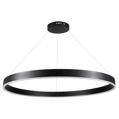 GLOBOSTAR® VENOM 61182 Μοντέρνο Κρεμαστό Φωτιστικό Οροφής LED 75W 8818lm 120° AC 220-240V IP20 Ρυθμιζόμενο Λευκό CCT με Χειριστήριο από 2700K έως 6000K Dimmable - Lumileds SMD Chip - Μαύρο Ματ - Μ100 x Π100 x Υ6.5cm - 3 Χρόνια Εγγύηση