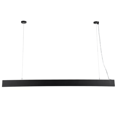 GLOBOSTAR® FELIX 61028-P Μοντέρνο Γραμμικό Κρεμαστό Φωτιστικό Οροφής LED 54W 6500lm 120° AC 220-240V IP20 Ρυθμιζόμενο Λευκό CCT με Χειριστήριο από 2700K έως 6000K Dimmable - Lumileds SMD Chip - Μαύρο Ματ - Μ120 x Π3.5 x Υ7cm - 3 Χρόνια Εγγύηση