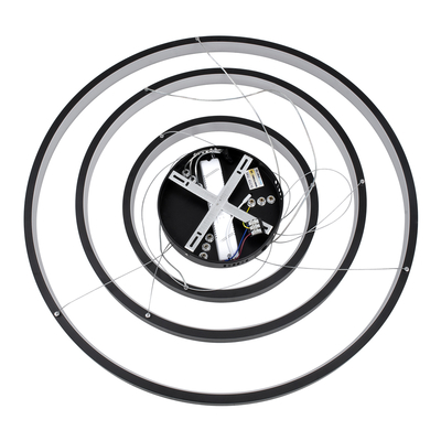 GLOBOSTAR® NEMESIS TRIO 61170-DECO Μοντέρνο Κρεμαστό Φωτιστικό Οροφής LED 120W 14723lm 360° AC 220-240V IP20 Ρυθμιζόμενο Λευκό CCT με Χειριστήριο από 2700K έως 6000K Dimmable - Lumileds SMD Chip - Μαύρο Ματ - Μ80 x Π80 x Υ80cm - 3 Χρόνια Εγγύηση