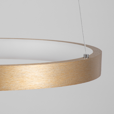 GLOBOSTAR® NEMESIS TRIO 61172-DECO Μοντέρνο Κρεμαστό Φωτιστικό Οροφής LED 120W 14723lm 360° AC 220-240V IP20 Ρυθμιζόμενο Λευκό CCT με Χειριστήριο από 2700K έως 6000K Dimmable - Lumileds SMD Chip - Χρυσό Βούρτσας - Μ80 x Π80 x Υ80cm - 3 Χρόνια Εγγύηση