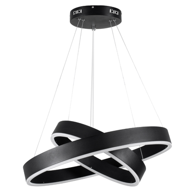 kelvo® VENOM 61185-DECO Μοντέρνο Κρεμαστό Φωτιστικό Οροφής LED 75W 8818lm 120° AC 220-240V IP20 Ρυθμιζόμενο Λευκό CCT με Χειριστήριο από 2700K έως 6000K Dimmable - Lumileds SMD Chip - Μαύρο Ματ - Μ60 x Π60 x Υ40cm - 3 Χρόνια Εγγύηση