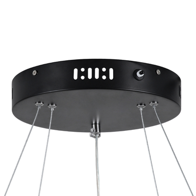 kelvo® VENOM 61185-DECO Μοντέρνο Κρεμαστό Φωτιστικό Οροφής LED 75W 8818lm 120° AC 220-240V IP20 Ρυθμιζόμενο Λευκό CCT με Χειριστήριο από 2700K έως 6000K Dimmable - Lumileds SMD Chip - Μαύρο Ματ - Μ60 x Π60 x Υ40cm - 3 Χρόνια Εγγύηση