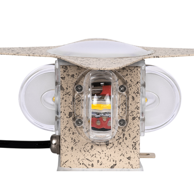 GLOBOSTAR® WALLLIGHT-CINA 90658 Μοντέρνο Φωτιστικό Τοίχου - Απλίκα LED 10W 1100lm 10° AC 220-240V Αδιάβροχο IP65 Θερμό Λευκό 2700K - CREE COB Chip & TÜV SÜD Driver - Μπεζ - Μ18.5 x Π18.5 x Υ8.5cm - 3 Χρόνια Εγγύηση