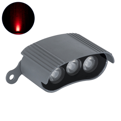 GLOBOSTAR® TREELIGHT-ZINA S-90998 Κυρτή Μπάρα Φωτισμού Wall Washer για Φυτά - Δέντρα LED 3W 240lm 30° DC 24V Αδιάβροχο IP65 Κόκκινο Dimmable - Γκρι Ανθρακί - Μ9 x Π6.5 x Υ4cm - 3 Χρόνια Εγγύηση