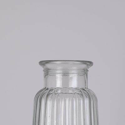 GloboStar® LAYLA 35600 Διακοσμητικό Βάζο Γυάλινο Διάφανο Φ11 x Υ22cm