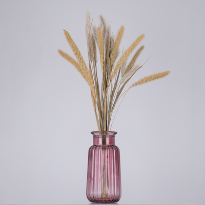 GLOBOSTAR® LAYLA 35604 Διακοσμητικό Γυάλινο Βάζο - Μωβ - Μ11 x Π11 x Υ22cm