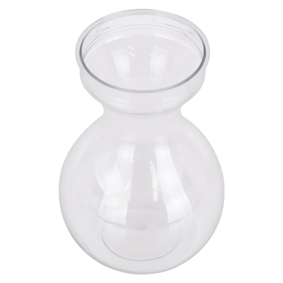 GloboStar® GRACE 35606 Διακοσμητικό Βάζο Πλαστικό Διάφανο Φ9 x Υ13cm