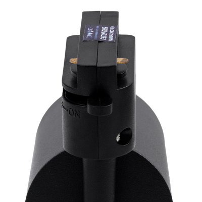 GLOBOSTAR® LEO 60353 Κινούμενο Φωτιστικό Σποτ Ράγας με Ντουί 1 x GU10 AC 220-240V IP20 - Μαύρο Ματ - Μ6 x Π6 x Υ19cm