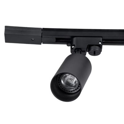 GLOBOSTAR® LEO 60354 Μοντέρνο Φωτιστικό Οροφής με Ντουί 2 x GU10 AC 220-240V IP20 - Μαύρο - Μ50.5 x Π6 x Υ20cm