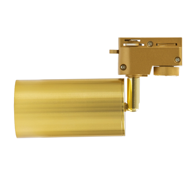 GLOBOSTAR® LEO 60357 Κινούμενο Φωτιστικό Σποτ Ράγας με Ντουί 1 x GU10 AC 220-240V IP20 - Χρυσό Πλατίνα - Μ6 x Π6 x Υ19cm