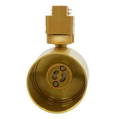 GLOBOSTAR® LEO 60357 Κινούμενο Φωτιστικό Σποτ Ράγας με Ντουί 1 x GU10 AC 220-240V IP20 - Χρυσό Πλατίνα - Μ6 x Π6 x Υ19cm