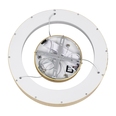 GLOBOSTAR® SALEM 61243 Μοντέρνο Κρεμαστό Φωτιστικό Οροφής LED 75W 8625lm 120° AC 220-240V IP20 Ρυθμιζόμενο Λευκό CCT με Χειριστήριο από 2700K έως 6000K Dimmable - Lumileds SMD Chip - Χρυσό - Μ45 x Π45 x Υ7cm - 3 Χρόνια Εγγύηση