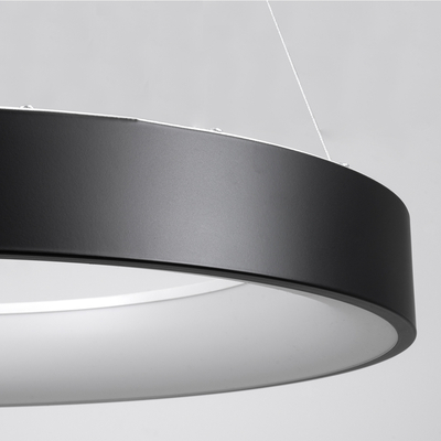 GLOBOSTAR® SALEM 61245 Μοντέρνο Κρεμαστό Φωτιστικό Οροφής LED 105W 12075lm 120° AC 220-240V IP20 Ρυθμιζόμενο Λευκό CCT με Χειριστήριο από 2700K έως 6000K Dimmable - Lumileds SMD Chip - Μαύρο Ματ - Μ60 x Π60 x Υ7cm - 3 Χρόνια Εγγύηση