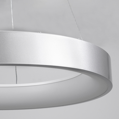 GLOBOSTAR® SALEM 61246 Μοντέρνο Κρεμαστό Φωτιστικό Οροφής LED 105W 12075lm 120° AC 220-240V IP20 Ρυθμιζόμενο Λευκό CCT με Χειριστήριο από 2700K έως 6000K Dimmable - Lumileds SMD Chip - Γκρι - Μ60 x Π60 x Υ7cm - 3 Χρόνια Εγγύηση