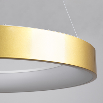 GLOBOSTAR® SALEM 61247 Μοντέρνο Κρεμαστό Φωτιστικό Οροφής LED 105W 12075lm 120° AC 220-240V IP20 Ρυθμιζόμενο Λευκό CCT με Χειριστήριο από 2700K έως 6000K Dimmable - Lumileds SMD Chip - Χρυσό - Μ60 x Π60 x Υ7cm - 3 Χρόνια Εγγύηση