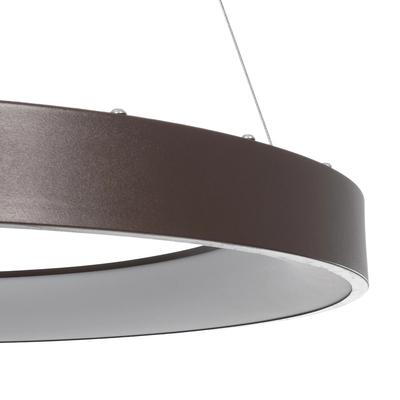 GLOBOSTAR® SALEM 61248 Μοντέρνο Κρεμαστό Φωτιστικό Οροφής LED 105W 12075lm 120° AC 220-240V IP20 Ρυθμιζόμενο Λευκό CCT με Χειριστήριο από 2700K έως 6000K Dimmable - Lumileds SMD Chip - Χάλκινο & Καφέ - Μ60 x Π60 x Υ7cm - 3 Χρόνια Εγγύηση