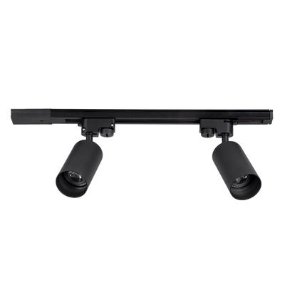 GLOBOSTAR® LEO 60354 Μοντέρνο Φωτιστικό Οροφής με Ντουί 2 x GU10 AC 220-240V IP20 - Μαύρο - Μ50.5 x Π6 x Υ20cm