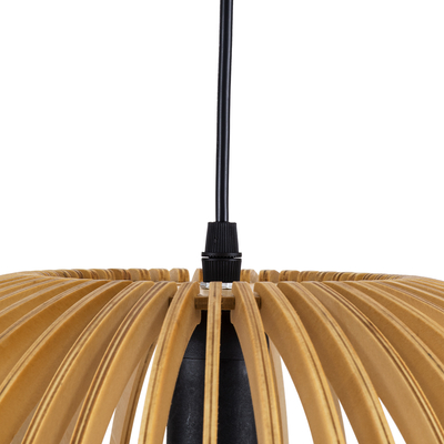 GLOBOSTAR® SCANDINAVIA 01698 Boho Κρεμαστό Φωτιστικό Οροφής με Ντουί 1 x E27 AC 220-240V IP20 - Μπεζ - Μ33 x Π33 x Υ20cm