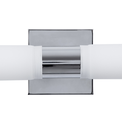 GloboStar® ANAIS 60410 Μοντέρνο Φωτιστικό Τοίχου - Απλίκα Καθρέπτη Μπάνιου - Πίνακα 2 x G9 270° AC 220-240V IP44 Μ34 x Π12 x Υ11cm - Χρώμιο Νίκελ - 5 Χρόνια Εγγύηση