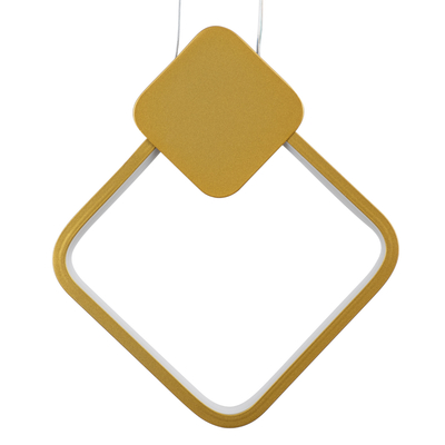 GLOBOSTAR® MARY 61084 Μοντέρνο Κρεμαστό Φωτιστικό Οροφής LED 12W 1440lm 300° AC 220-240V IP20 Ρυθμιζόμενο Λευκό CCT με On/Off 2700K/4500K/6000K - Lumileds SMD Chip - Χρυσό Βούρτσας - Μ20 x Π2.3 x Υ28.5cm - 3 Χρόνια Εγγύηση