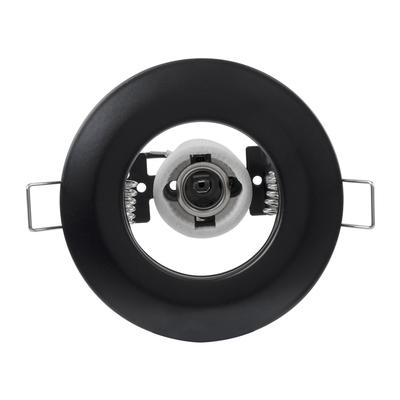 GLOBOSTAR® ALIBA 77841 Χωνευτή Βάση για Σποτ R50 με Ντουί E14 IP20 - Μαύρο Ματ - Μ9.2 x Π9.2 x Υ9.5cm / Q7cm