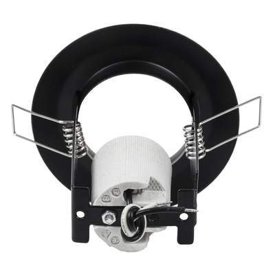GLOBOSTAR® ALIBA 77841 Χωνευτή Βάση για Σποτ R50 με Ντουί E14 IP20 - Μαύρο Ματ - Μ9.2 x Π9.2 x Υ9.5cm / Q7cm