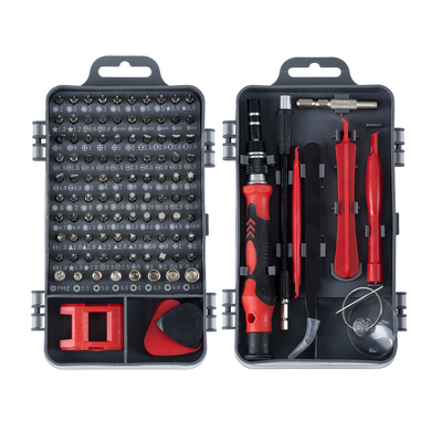 GLOBOSTAR® ELEKIT 79999 Ολοκληρωμένο Mini DIY ΚΙΤ με 115 Μικροεργαλεία σε 1 Βαλιτσάκι για Επισκευές Κινητών Τηλεφώνων, Laptop, Οπτικών & κλπ Μικροεπισκευών