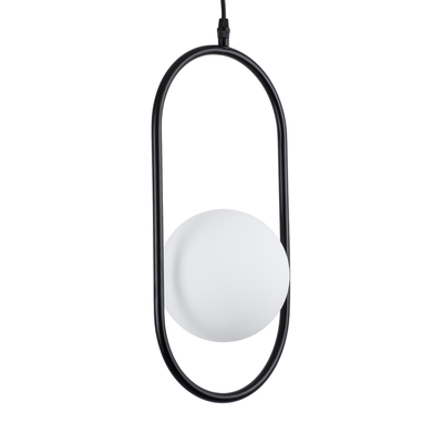 GLOBOSTAR® HAMBURG 00589 Μοντέρνο Κρεμαστό Φωτιστικό Οροφής με Ντουί 1 x G9 AC 220-240V IP20 - Μαύρο & Λευκό - Μ20 x Π15 x Υ40cm