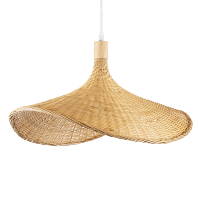 GLOBOSTAR® CUBA 01719 Boho Κρεμαστό Φωτιστικό Οροφής με Ντουί 1 x E27 AC 220-240V IP20 - Μπεζ - Μ53 x Π53 x Υ30cm