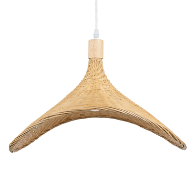 GLOBOSTAR® CUBA 01719 Boho Κρεμαστό Φωτιστικό Οροφής με Ντουί 1 x E27 AC 220-240V IP20 - Μπεζ - Μ53 x Π53 x Υ30cm