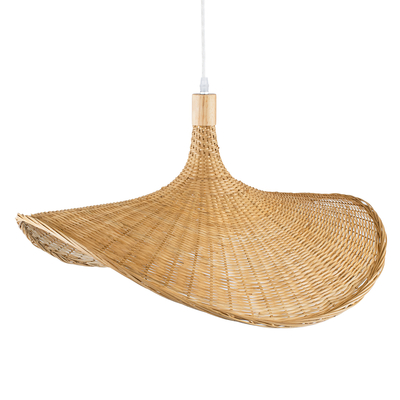 GLOBOSTAR® CUBA 01721 Boho Κρεμαστό Φωτιστικό Οροφής με Ντουί 1 x E27 AC 220-240V IP20 - Μπεζ - Μ63 x Π63 x Υ32cm