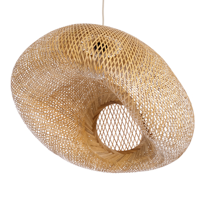 GLOBOSTAR® CARIBBEAN 01724 Boho Κρεμαστό Φωτιστικό Οροφής με Ντουί 1 x E27 AC 220-240V IP20 - Μπεζ - Μ60 x Π60 x Υ38cm