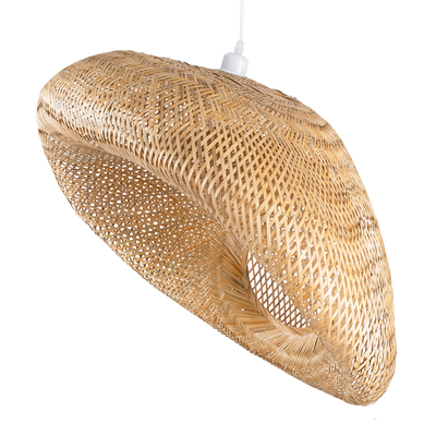 GLOBOSTAR® CARIBBEAN 01784 Μοντέρνο Κρεμαστό Φωτιστικό Οροφής με Ντουί 1 x E27 AC 220-240V IP20 - Μπεζ - Μ80 x Π80 x Υ35cm