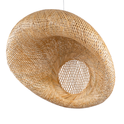 GLOBOSTAR® CARIBBEAN 01784 Μοντέρνο Κρεμαστό Φωτιστικό Οροφής με Ντουί 1 x E27 AC 220-240V IP20 - Μπεζ - Μ80 x Π80 x Υ35cm