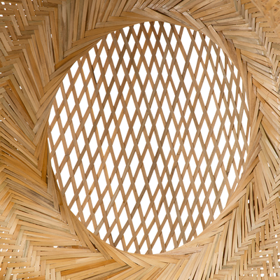 GLOBOSTAR® CARIBBEAN 01784 Μοντέρνο Κρεμαστό Φωτιστικό Οροφής με Ντουί 1 x E27 AC 220-240V IP20 - Μπεζ - Μ80 x Π80 x Υ35cm