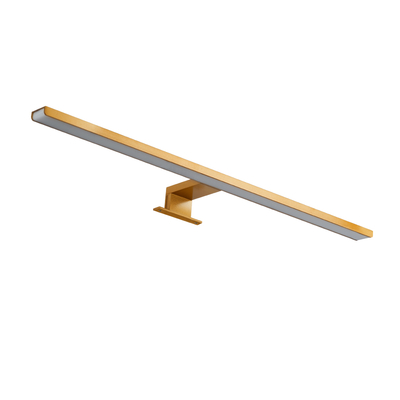 GLOBOSTAR® NINA 60423 Μοντέρνο Φωτιστικό Τοίχου - Απλίκα Καθρέπτη Μπάνιου LED 12W 1400lm 120° AC 220-240V IP20 Φυσικό Λευκό 4500K - Lumileds SMD Chip & TÜV SÜD Driver - Χρυσό Βούρτσας - Μ60 x Π10.5 x Υ4cm - 3 Χρόνια Εγγύηση