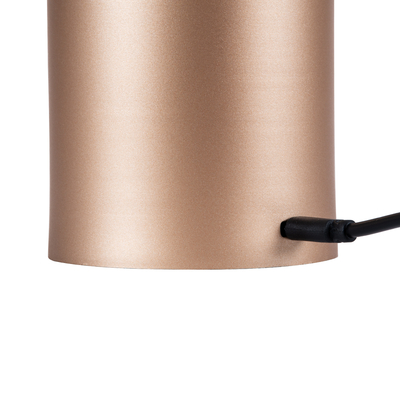 GloboStar® JOJO 76522 Επαναφορτιζόμενο Επιτραπέζιο Φωτιστικό Πορτατίφ LED 1.5W 105lm 120° DC 5V IP44 CCT Ultra Θερμό 1500K - Φυσικό Λευκό 4500K - Ψυχρό Λευκό 6000K Dimmable Χάλκινο Αλουμίνιο - Μ8 x Π8 x Υ34cm - 2 Χρόνια Εγγύηση