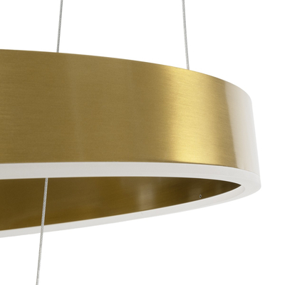 kelvo® VENOM 61187-DECO Μοντέρνο Κρεμαστό Φωτιστικό Οροφής LED 75W 8818lm 120° AC 220-240V IP20 Ρυθμιζόμενο Λευκό CCT με Χειριστήριο από 2700K έως 6000K Dimmable - Lumileds SMD Chip - Χρυσό Βούρτσας - Μ60 x Π60 x Υ40cm - 3 Χρόνια Εγγύηση