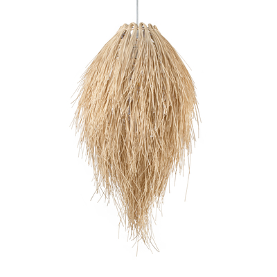 GLOBOSTAR® ARCHIPELAGO 01747 Boho Κρεμαστό Φωτιστικό Οροφής με Ντουί 1 x E27 AC 220-240V IP20 - Μπεζ - Μ30 x Π30 x Υ63cm