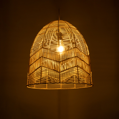 GLOBOSTAR® ALOHA 01751 Boho Κρεμαστό Φωτιστικό Οροφής με Ντουί 1 x E27 AC 220-240V IP20 - Μπεζ - Μ45 x Π45 x Υ48cm