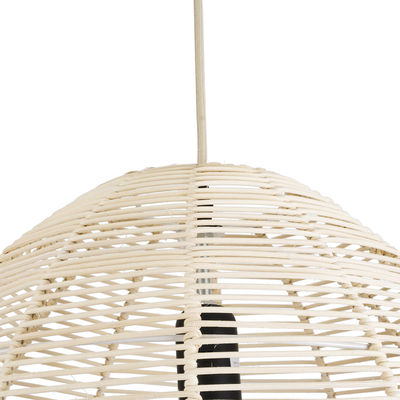 GLOBOSTAR® ALOHA 01751 Boho Κρεμαστό Φωτιστικό Οροφής με Ντουί 1 x E27 AC 220-240V IP20 - Μπεζ - Μ45 x Π45 x Υ48cm