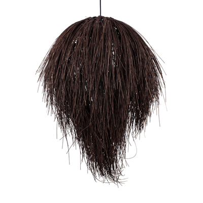 GLOBOSTAR® ARCHIPELAGO 01750 Boho Κρεμαστό Φωτιστικό Οροφής με Ντουί 1 x E27 AC 220-240V IP20 - Καφέ - Μ40 x Π40 x Υ63cm