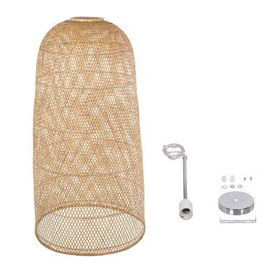 GLOBOSTAR® CALERO 00670 Boho Κρεμαστό Φωτιστικό Οροφής με Ντουί 1 x E27 AC 220-240V IP20 - Μπεζ - Μ60 x Π60 x Y120cm