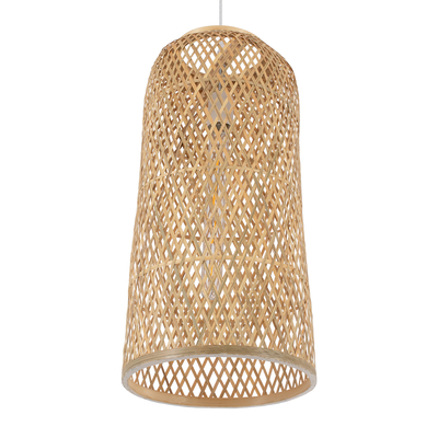 GLOBOSTAR® CALERO 01710 Boho Κρεμαστό Φωτιστικό Οροφής με Ντουί 1 x E27 AC 220-240V IP20 - Μπεζ - Μ25 x Π25 x Υ50cm