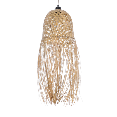 GLOBOSTAR® MANILA 01713 Boho Κρεμαστό Φωτιστικό Οροφής με Ντουί 1 x E27 AC 220-240V IP20 - Μπεζ - Μ25 x Π25 x Υ60cm